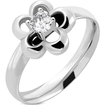Prsten Dámský prsten ocel ve tvaru kytičky GNRE060 velikost 49