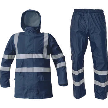pracovní souprava CERVA Siret HI-VIS Set oblek do deště tmavě modrá S