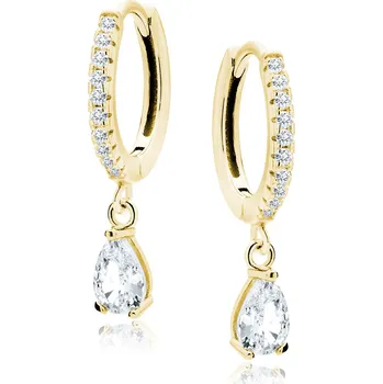 Náušnice Olivie Stříbrné kroužky KAPKA GOLD 7849 Ag 925; ≤2,1 g.