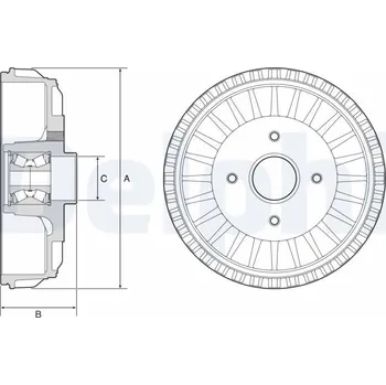 Brzdový buben Brzdový buben DELPHI BFR768