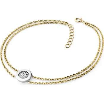 Náramek Dámský náramek přírodní diamant 0.084 ct G/SI brilianty 10902-NR02-ZLB délka 19 cm