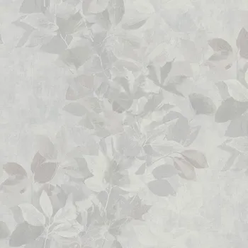 Tapeta Šedá vliesová tapeta na zeď, listy, TI2003, Time 2025, Grandeco