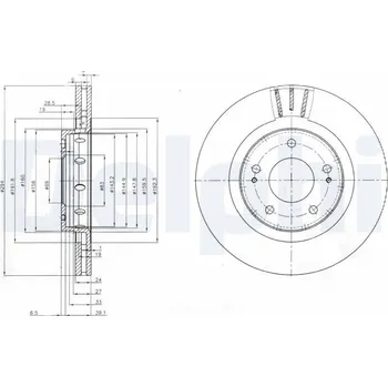 Brzdový kotouč Brzdový kotouč DELPHI BG4038C