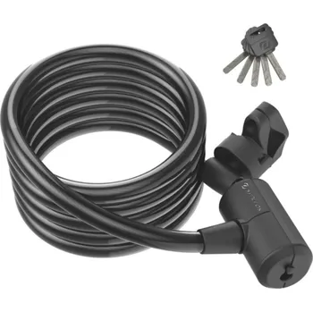 Zámek na kolo Zámek Syncros Masset Coil Cable Key lock Black