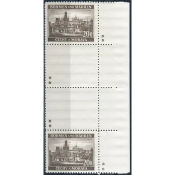 Poštovní známka Protektorát Čechy a Morava (1940) č. 49 ** - B.u.M. - Praha - Karlův most - VK-13 - d.z. **