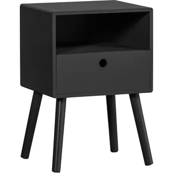 Noční stolek WOOOD Černý lakovaný noční stolek Zyzo 36 x 30 cm