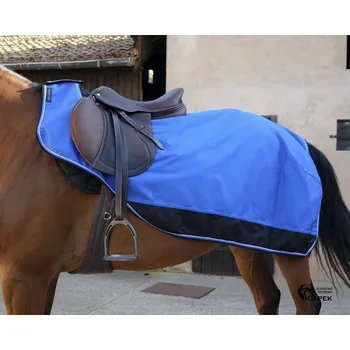Deka pro koně Bederní deka Equi-Theme -TYREX 1200D FLEECE II- - Modrá/Černá - 140cm