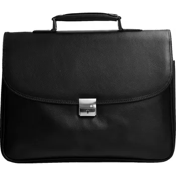 Pánská aktovka Velká pánská pracovní aktovka černá 5379-01, dn-lederwaren
