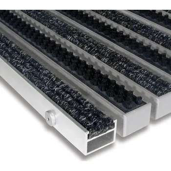 Rohožka Hliníková textilní čistící vnitřní vstupní kartáčová rohož Alu Extra - 100 x 150 x 2,7 cm