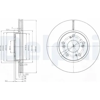 Brzdový kotouč Brzdový kotouč DELPHI BG3980C