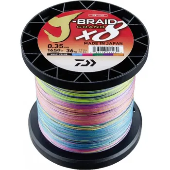 Daiwa J-Braid Grand X8 Multi Color Průměr: 0,24mm 22kg Získejte slevu -5% za registraci v e-shopu
