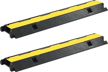 Kabelové ochranné mosty gumové 100 x 25 x 5,9 cm 2 ks 
