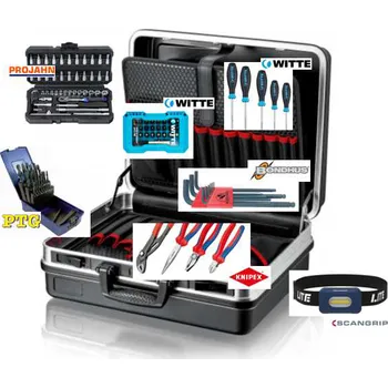 Knipex 002105TECHNI kufr na nářadí „BASIC“ TECHNIK (vybavený, 117 dílů)