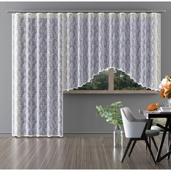 Balkonový set Viktoria 300x150+180x250cm - řasící stuha 2,5cm