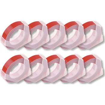 Tiskárna štítků MoTEX Cidy Embossing Label Tapes 10pcs Red