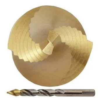 Vrták NÁSTROJE CZ Vrták 08,00 - 117/75 DIN 338RGSHSSCo5TiN Lesklý, typ Gold Step, s 3D stopkou - S338RGSNHSSCO5TIN3D0800