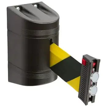 Kancelář HAPPY END Nástěnná zábrana proti vstupu magnetická 2,7 m, černá – černá / žlutá - CV 621.16