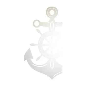 Samolepící dekorace SAMOLEPKA Kotva 005 levá s kormidlem (82 - odrazková reflexní bílá) NA AUTO, NÁLEPKA, FÓLIE, POLEP, TUNING, VLASTNÍ TEXT, TISK, AUTOSAMOLEPKY.cz, POLEPY, OBRÁZEK, LOGO, SAMOLEPKY