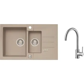 Granitový dřez SET ALVEUS ROCK 70 /02 + BATERIE ELZA BRS