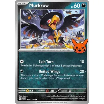 Sběratelská karetní hra Murkrow 131/193 - Trick or Tread 2023
