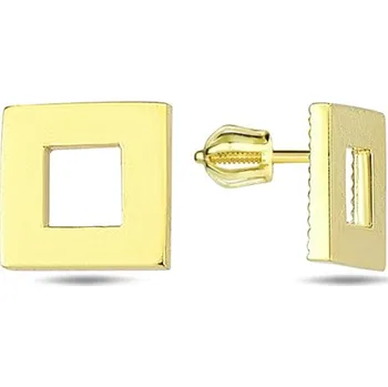 Náušnice Lillian Vassago Zlaté peckové náušnice čtverce LLV98-GER020