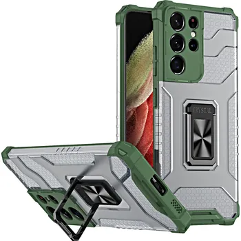 Pouzdro na mobilní telefon Hurtel Crystal Ring Case pro Samsung Galaxy S21 Ultra 5G