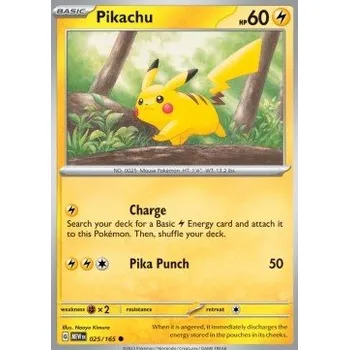 Sběratelská karetní hra Pokémon MEW 025/165 Pikachu - 151 Stav: Near Mint, Verze: NORMAL