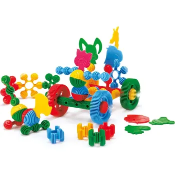 Dětské zboží Wader Stavebnice kostky funny sklenice 58 ks