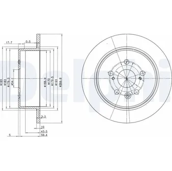 Brzdový kotouč Brzdový kotouč DELPHI BG2594