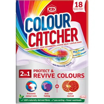 Odstraňovač skvrn Henkel K2R Colour Catcher Protect & Revive Colours prací ubrousky 18 ks