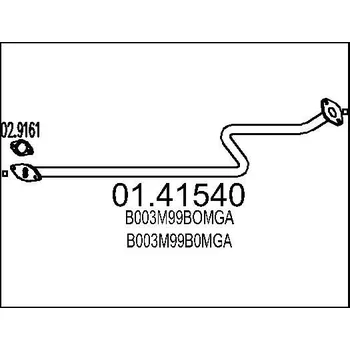 Výfuková trubka Výfuková trubka MTS 01.41540