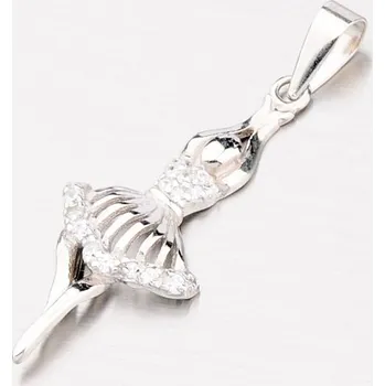 Přívěsek Dámský přívěsek stříbro 925 zirkon baletka - P1603616-1905-SLX