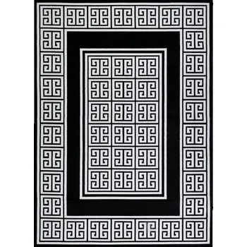 Hans Home Kusový koberec Gloss 6776 85 greek black/ivory - 80x150