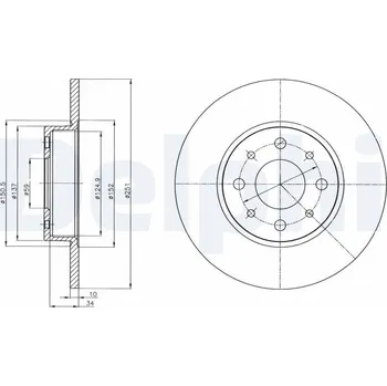 Brzdový kotouč Brzdový kotouč DELPHI BG4312