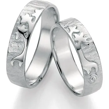 Prsten Snubní prsteny stříbro 925 přírodní diamant 0.025 ct SP-51090