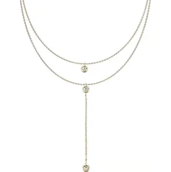 Náhrdelník Dámský náhrdelník ocel zirkony SNPHBJ-151527-GD délka 50 cm