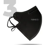 Nanolab Český bezpečný nano respirátor FFP2 černý 3 ks