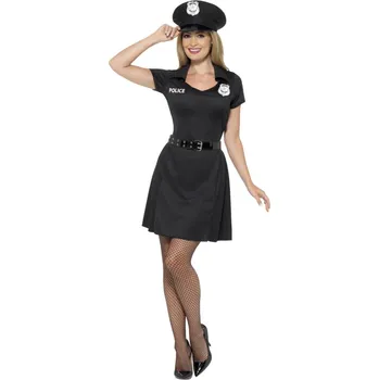 Karnevalový kostým Dámský kostým - strážník -černý M
