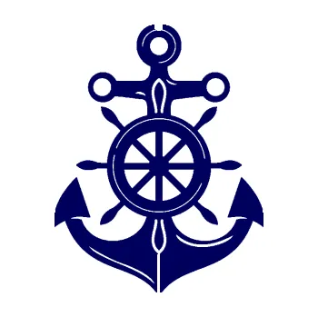 Samolepící dekorace SAMOLEPKA Kotva 005 pravá s kormidlem (23 - tmavě modrá) NA AUTO, NÁLEPKA, FÓLIE, POLEP, TUNING, VLASTNÍ TEXT, TISK, AUTOSAMOLEPKY.cz, POLEPY, OBRÁZEK, LOGO, SAMOLEPKY