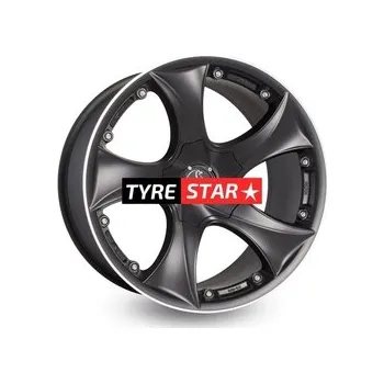 Alu kolo Keskin KT9 9x20 5x112 ET45 MATT BLACK LIP POLISH