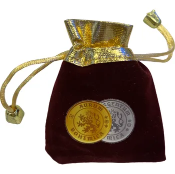 Obal pro sběratelský předmět Měšec na mince a slitky s logem | Varianta 2