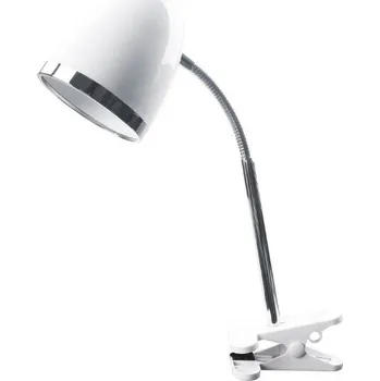 Lampička Stolní lampa s klipem, závit E27, bílá