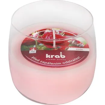 Svíčka Svíčka sklo - aroma růže 125 g