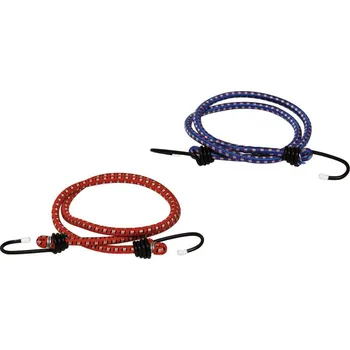 Upínací popruh DEMA Pružný upínací popruh s hákem / gumicuk 8 mm x 80 cm, 2 ks