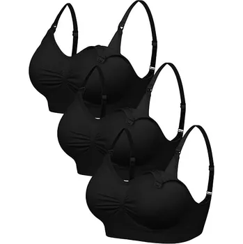 Těhotenská podprsenka Kojící podprsenky - 3ks Černá M