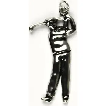 Přívěsek Stříbrný přívěsek golfista - P254 (Stříbrný sportovní přívěsek golf)