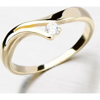 Oblečení a móda Dámský prsten žluté zlato 585 zirkon DZ1853-ZL velikost 51