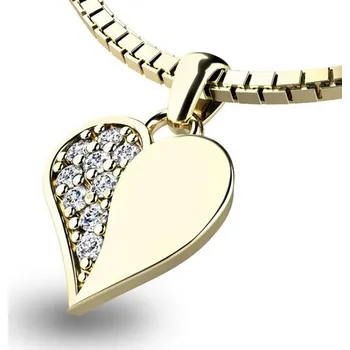 Přívěsek Dámský přívěsek žluté zlato 585/1000 přírodní diamant 0.108 ct G/SI 10880-ZL-DIA délka řetízku 45 cm