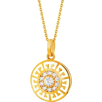 Přívěsek Zlatý přívěšek se zirkony - rozeta - AP535-5294