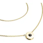 Dámský náhrdelník přírodní diamant 0.055 ct černý ve žlutém zlatě 10911-NH01-ZL-Black délka 40 cm